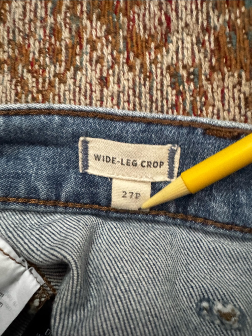 Madewell Wide Leg Cropped jeans size 27 Petite - Picture 3 of 6